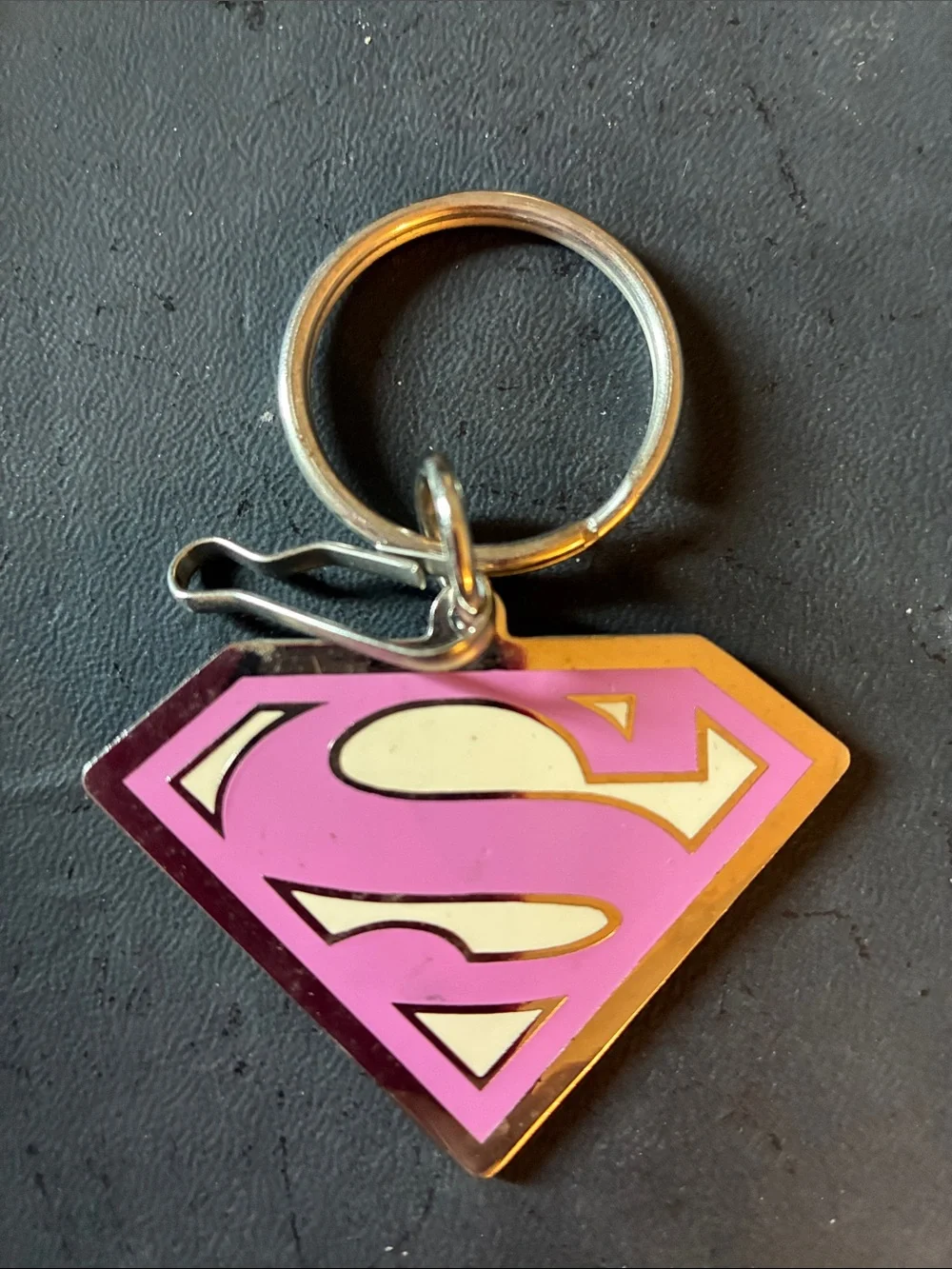 DC Comics Gold-Tone Superman Shield Keyring